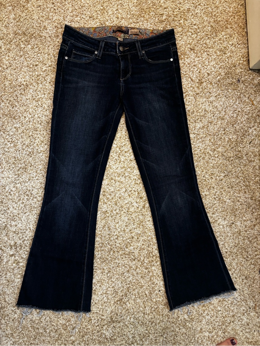 PAIGE Dark Indigo Flare Jeans